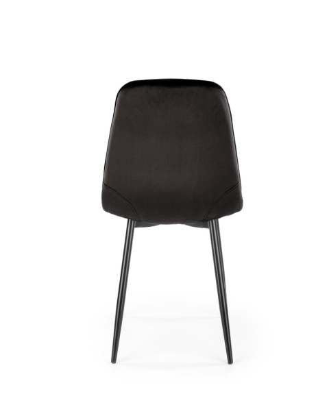 Halmar K417 krzesło tapicerowane czarne tkanina - velvet / metal Halmar K417 krzesło tapicerowane czarne tkanina - velvet / metal