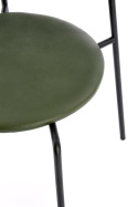 Halmar K524 krzesło zielony, materiał: eko skóra / rattan syntetyczny / polipropylen / stal malowana proszkowo Halmar K524 krzesło zielony, materiał: eko skóra / rattan syntetyczny / polipropylen / stal malowana proszkowo