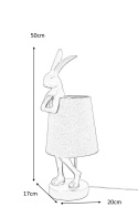 LAMPA STOŁOWA BIURKOWA NOCNA RABBIT 50 cm polirezyna CZARNA / klosz CZARNY lniany Kare Design KARE KRÓLICZEK LAMPA STOŁOWA BIURKOWA NOCNA RABBIT 50 cm polirezyna CZARNA / klosz CZARNY lniany Kare Design KARE KRÓLICZEK