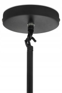 LAMPA WISZĄCA sufitowa CANDELABR 6 CZARNA - aluminium, klosze SZKŁO SATYNOWE 6xG9 King Home