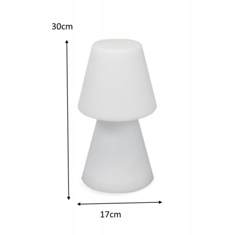 LAMPA STOŁOWA BIURKOWA NOCNA Z PILOTEM LED - RGB LOLA 30 BATTERY biała TWORZYWO New Garden NEW GARDEN LAMPA STOŁOWA BIURKOWA NOCNA Z PILOTEM LED - RGB LOLA 30 BATTERY biała TWORZYWO New Garden NEW GARDEN