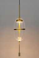 LAMPA WISZĄCA LED CHAPLIN 200 MOSIĄDZ - szkło PRZEZROCZYSTE KING HOME LAMPA WISZĄCA LED CHAPLIN 200 MOSIĄDZ - szkło PRZEZROCZYSTE KING HOME