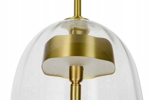 LAMPA WISZĄCA LED CHAPLIN 200 MOSIĄDZ - szkło PRZEZROCZYSTE KING HOME LAMPA WISZĄCA LED CHAPLIN 200 MOSIĄDZ - szkło PRZEZROCZYSTE KING HOME