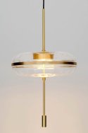 LAMPA WISZĄCA LED CHAPLIN 360 MOSIĄDZ - szkło PRZEZROCZYSTE OKRĄGŁA KING HOME LAMPA WISZĄCA LED CHAPLIN 360 MOSIĄDZ - szkło PRZEZROCZYSTE OKRĄGŁA KING HOME
