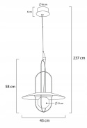 LAMPA WISZĄCA LED FUENTE mosiądz - metal szkło KING HOME LAMPA WISZĄCA LED FUENTE mosiądz - metal szkło KING HOME