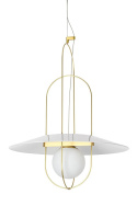 LAMPA WISZĄCA LED FUENTE mosiądz - metal szkło KING HOME LAMPA WISZĄCA LED FUENTE mosiądz - metal szkło KING HOME