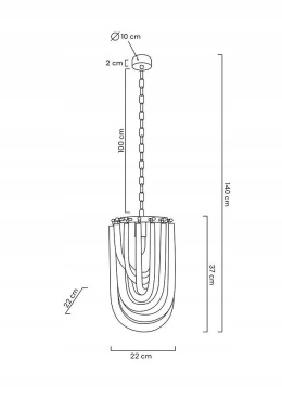 LAMPA WISZĄCA E14 MURANO S chrom - szkło metal KING HOME