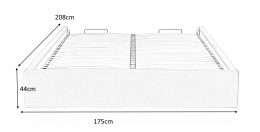 ŁÓŻKO KORPUS Z POJEMNIKIEM NA POŚCIEL MODULO 160 - VELVET POPIELATY tap. Monolith 85 HALMAR PODNOSZONY STELAŻ