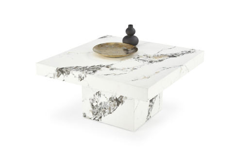 ŁAWA KWADRATOWA MONOLIT MDF okleinowany BIAŁY MARMUR 80x80 HALMAR ŁAWA KWADRATOWA MONOLIT MDF okleinowany BIAŁY MARMUR 80x80 HALMAR