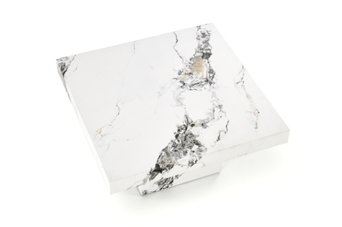 ŁAWA KWADRATOWA MONOLIT MDF okleinowany BIAŁY MARMUR 80x80 HALMAR ŁAWA KWADRATOWA MONOLIT MDF okleinowany BIAŁY MARMUR 80x80 HALMAR