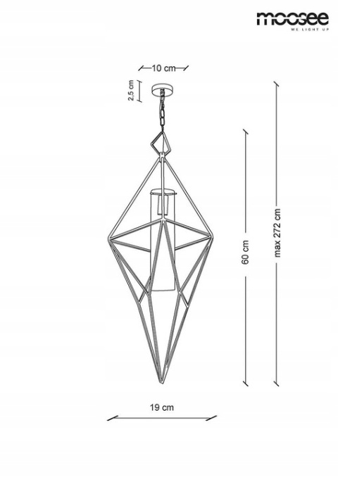 LAMPA WISZĄCA HAVANA M - METALOWA ZŁOTA E14 KLOSZ SZKLANY PRZEZROCZYSTY MOOSEE LAMPA WISZĄCA HAVANA M - METALOWA ZŁOTA E14 KLOSZ SZKLANY PRZEZROCZYSTY MOOSEE
