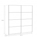 Meble Forte DREAMER RMRS324E1-N09 Szafa ubraniowa przesuwna Dąb szlachetny/Dąb Czarny Meble Forte DREAMER RMRS324E1-N09 Szafa ubraniowa przesuwna Dąb szlachetny/Dąb Czarny