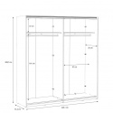 Meble Forte DREAMER RMRS324E1-N09 Szafa ubraniowa przesuwna Dąb szlachetny/Dąb Czarny Meble Forte DREAMER RMRS324E1-N09 Szafa ubraniowa przesuwna Dąb szlachetny/Dąb Czarny