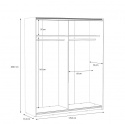 Meble Forte DREAMER RMRS824E1-N09 Szafa ubraniowa przesuwna, Dąb szlachetny/Dąb Czarny Meble Forte DREAMER RMRS824E1-N09 Szafa ubraniowa przesuwna, Dąb szlachetny/Dąb Czarny