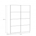 Meble Forte DREAMER RMRS824E1-N09 Szafa ubraniowa przesuwna, Dąb szlachetny/Dąb Czarny Meble Forte DREAMER RMRS824E1-N09 Szafa ubraniowa przesuwna, Dąb szlachetny/Dąb Czarny