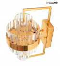 LAMPA ŚCIENNA KINKIET IMPERO LED stal ZŁOTA klosz KRYSZTAŁ Moosee MOOSEE LAMPA ŚCIENNA KINKIET IMPERO LED stal ZŁOTA klosz KRYSZTAŁ Moosee MOOSEE