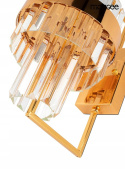 LAMPA ŚCIENNA KINKIET IMPERO LED stal ZŁOTA klosz KRYSZTAŁ Moosee MOOSEE LAMPA ŚCIENNA KINKIET IMPERO LED stal ZŁOTA klosz KRYSZTAŁ Moosee MOOSEE