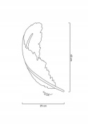 LAMPA ŚCIENNA KINKIET LED PIÓRKO 65 żywica BIAŁO / ZŁOTA Moosee MOOSEE MOŻLIWOŚĆ ZMIANY BARWY ŚWIATŁA