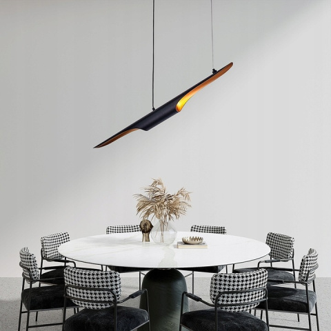 LAMPA WISZĄCA CONTEO CZARNA formowane ALUMINIUM wewnętrzna strona klosza ZŁOTA 2xE27 Moosee MOOSEE LAMPA WISZĄCA CONTEO CZARNA formowane ALUMINIUM wewnętrzna strona klosza ZŁOTA 2xE27 Moosee MOOSEE