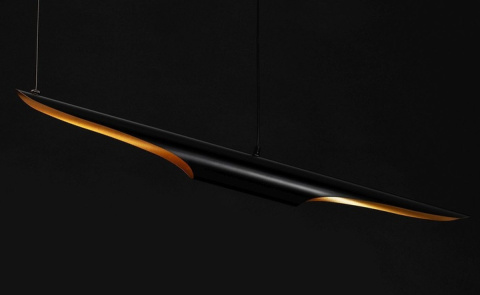 LAMPA WISZĄCA CONTEO CZARNA formowane ALUMINIUM wewnętrzna strona klosza ZŁOTA 2xE27 Moosee MOOSEE LAMPA WISZĄCA CONTEO CZARNA formowane ALUMINIUM wewnętrzna strona klosza ZŁOTA 2xE27 Moosee MOOSEE
