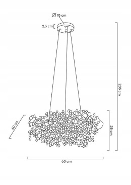 LAMPA WISZĄCA MONETE 60 STAL CHROM BŁYSZCZĄCA 12xG4 Moosee MOOSEE PRZYPOMINA POŁĄCZONE MONETY