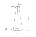 LAMPA WISZĄCA OKRĄGŁA Z PILOTEM RING SLIM 40 ZŁOTA STAL Moosee MOOSEE MOŻLIWOŚĆ ŚCIEMNIANIA