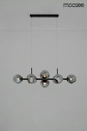 LAMPA wisząca SUFITOWA ROMEO BLACK stal CZARNA klosze SZKŁO DYMIONE 8xE14 Moosee MOOSEE LAMPA wisząca SUFITOWA ROMEO BLACK stal CZARNA klosze SZKŁO DYMIONE 8xE14 Moosee MOOSEE