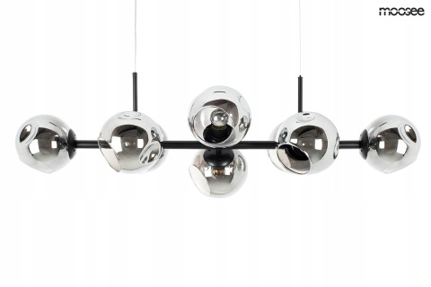 LAMPA wisząca SUFITOWA ROMEO BLACK stal CZARNA klosze SZKŁO DYMIONE 8xE14 Moosee MOOSEE LAMPA wisząca SUFITOWA ROMEO BLACK stal CZARNA klosze SZKŁO DYMIONE 8xE14 Moosee MOOSEE