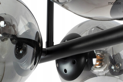 LAMPA wisząca SUFITOWA ROMEO BLACK stal CZARNA klosze SZKŁO DYMIONE 8xE14 Moosee MOOSEE LAMPA wisząca SUFITOWA ROMEO BLACK stal CZARNA klosze SZKŁO DYMIONE 8xE14 Moosee MOOSEE