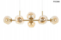 LAMPA WISZĄCA SUFITOWA ROMEO GOLD stal ZŁOTA / klosze szklane BURSZTYNOWE 8xE14 Moosee MOOSEE LAMPA WISZĄCA SUFITOWA ROMEO GOLD stal ZŁOTA / klosze szklane BURSZTYNOWE 8xE14 Moosee MOOSEE