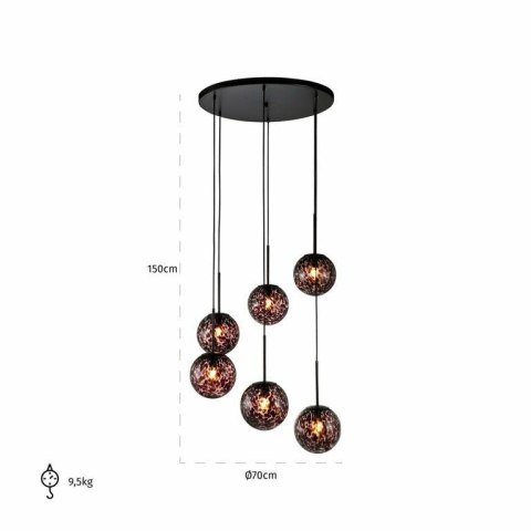 Richmond Interiors RICHMOND lampa wisząca KYANA L czarna Richmond Interiors RICHMOND lampa wisząca KYANA L czarna