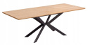STÓŁ ROZKŁADANY LEGARTO blat MDF + okleina naturalna - DĄB NATURALNY noga stal malowana proszkowo - CZARNA 160-200x90 HALMAR STÓŁ ROZKŁADANY LEGARTO blat MDF + okleina naturalna - DĄB NATURALNY noga stal malowana proszkowo - CZARNA 160-200x90 HALMAR