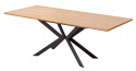STÓŁ ROZKŁADANY LEGARTO blat MDF + okleina naturalna - DĄB NATURALNY noga stal malowana proszkowo - CZARNA 160-200x90 HALMAR STÓŁ ROZKŁADANY LEGARTO blat MDF + okleina naturalna - DĄB NATURALNY noga stal malowana proszkowo - CZARNA 160-200x90 HALMAR