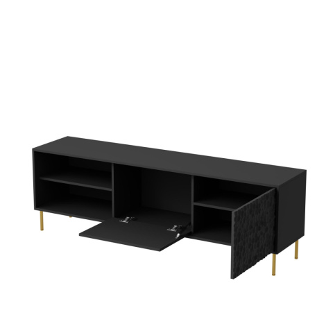 STOLIK RTV BULLET RTV-1 180 cm PŁYTA LAMINOWANA czarny, nogi: METAL ZŁOTY HALMAR STOLIK RTV BULLET RTV-1 180 cm PŁYTA LAMINOWANA czarny, nogi: METAL ZŁOTY HALMAR