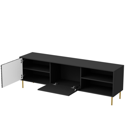 STOLIK RTV BULLET RTV-1 180 cm PŁYTA LAMINOWANA czarny, nogi: METAL ZŁOTY HALMAR STOLIK RTV BULLET RTV-1 180 cm PŁYTA LAMINOWANA czarny, nogi: METAL ZŁOTY HALMAR