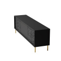 STOLIK RTV BULLET RTV-1 180 cm PŁYTA LAMINOWANA czarny, nogi: METAL ZŁOTY HALMAR STOLIK RTV BULLET RTV-1 180 cm PŁYTA LAMINOWANA czarny, nogi: METAL ZŁOTY HALMAR