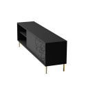 STOLIK RTV BULLET RTV-1 180 cm PŁYTA LAMINOWANA czarny, nogi: METAL ZŁOTY HALMAR STOLIK RTV BULLET RTV-1 180 cm PŁYTA LAMINOWANA czarny, nogi: METAL ZŁOTY HALMAR