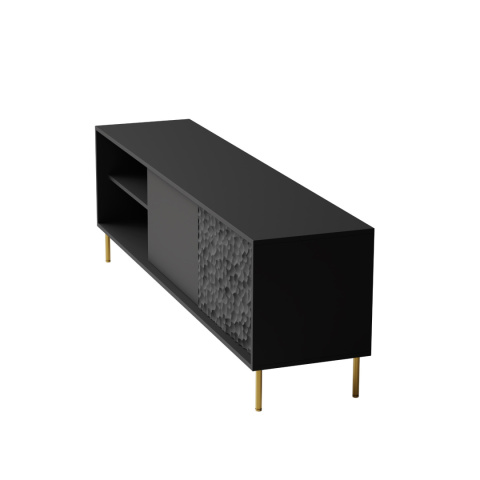 STOLIK RTV BULLET RTV-1 180 cm PŁYTA LAMINOWANA czarny, nogi: METAL ZŁOTY HALMAR STOLIK RTV BULLET RTV-1 180 cm PŁYTA LAMINOWANA czarny, nogi: METAL ZŁOTY HALMAR