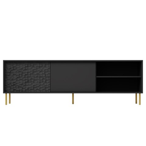 STOLIK RTV BULLET RTV-1 180 cm PŁYTA LAMINOWANA czarny, nogi: METAL ZŁOTY HALMAR STOLIK RTV BULLET RTV-1 180 cm PŁYTA LAMINOWANA czarny, nogi: METAL ZŁOTY HALMAR