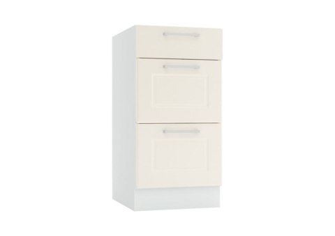 STOLKAR NATALIA KREMOWY MAT/PO D40S/3 - Szafka kuchenna dolna