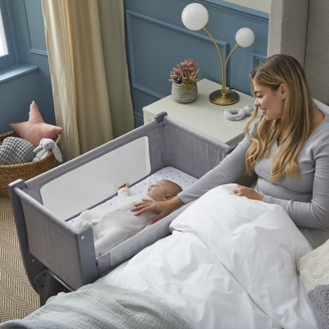 Shnuggle Shnuggle Łóżeczko Dostawne Air Lite Bedside Crib Grey Shnuggle Shnuggle Łóżeczko Dostawne Air Lite Bedside Crib Grey
