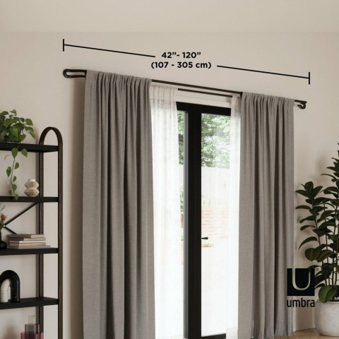 Umbra UMBRA karnisz MIDNIGHT 107 - 305 cm srebrny Umbra UMBRA karnisz MIDNIGHT 107 - 305 cm srebrny
