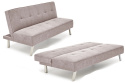 SOFA KANAPA ROZKŁADANA CARLITO TAPICERKA TKANINA BEŻOWA NOGI STAL CHROMOWANA HALMAR SOFA KANAPA ROZKŁADANA CARLITO TAPICERKA TKANINA BEŻOWA NOGI STAL CHROMOWANA HALMAR