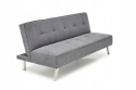 SOFA KANAPA ROZKŁADANA CARLITO TKANINA POPIELATA HALMAR STAL CHROMOWANA SOFA KANAPA ROZKŁADANA CARLITO TKANINA POPIELATA HALMAR STAL CHROMOWANA
