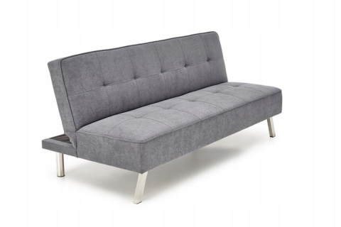 SOFA KANAPA ROZKŁADANA CARLITO TKANINA POPIELATA HALMAR STAL CHROMOWANA SOFA KANAPA ROZKŁADANA CARLITO TKANINA POPIELATA HALMAR STAL CHROMOWANA