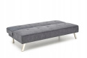 SOFA KANAPA ROZKŁADANA CARLITO TKANINA POPIELATA HALMAR STAL CHROMOWANA SOFA KANAPA ROZKŁADANA CARLITO TKANINA POPIELATA HALMAR STAL CHROMOWANA