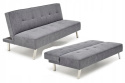 SOFA KANAPA ROZKŁADANA CARLITO TKANINA POPIELATA HALMAR STAL CHROMOWANA SOFA KANAPA ROZKŁADANA CARLITO TKANINA POPIELATA HALMAR STAL CHROMOWANA