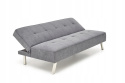 SOFA KANAPA ROZKŁADANA CARLITO TKANINA POPIELATA HALMAR STAL CHROMOWANA SOFA KANAPA ROZKŁADANA CARLITO TKANINA POPIELATA HALMAR STAL CHROMOWANA