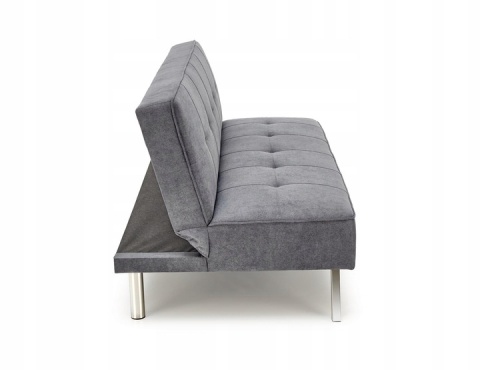SOFA KANAPA ROZKŁADANA CARLITO TKANINA POPIELATA HALMAR STAL CHROMOWANA SOFA KANAPA ROZKŁADANA CARLITO TKANINA POPIELATA HALMAR STAL CHROMOWANA