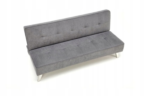 SOFA KANAPA ROZKŁADANA CARLITO TKANINA POPIELATA HALMAR STAL CHROMOWANA SOFA KANAPA ROZKŁADANA CARLITO TKANINA POPIELATA HALMAR STAL CHROMOWANA